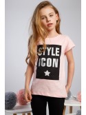 Pink t-shirt with the inscription NDZ8420 - Online store - Boutique